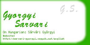 gyorgyi sarvari business card