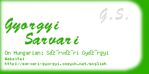 gyorgyi sarvari business card